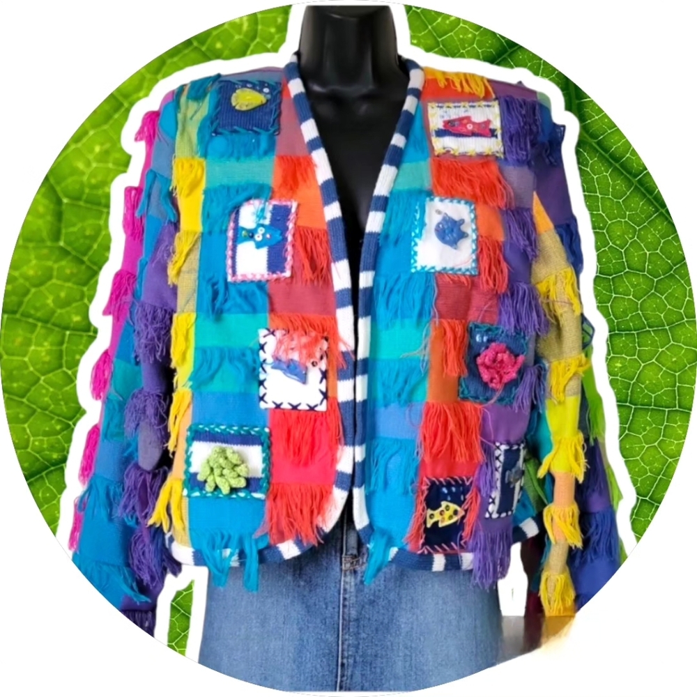 Rainbow Fringe Blazer